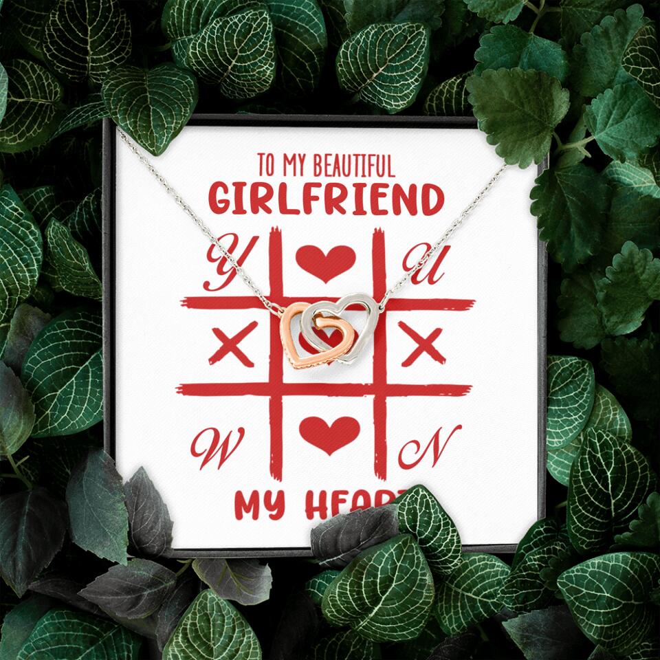 To My Beautiful Girlfriend, My Heart - Custom Name Necklace - Valentine's Day Gift for Girlfriend