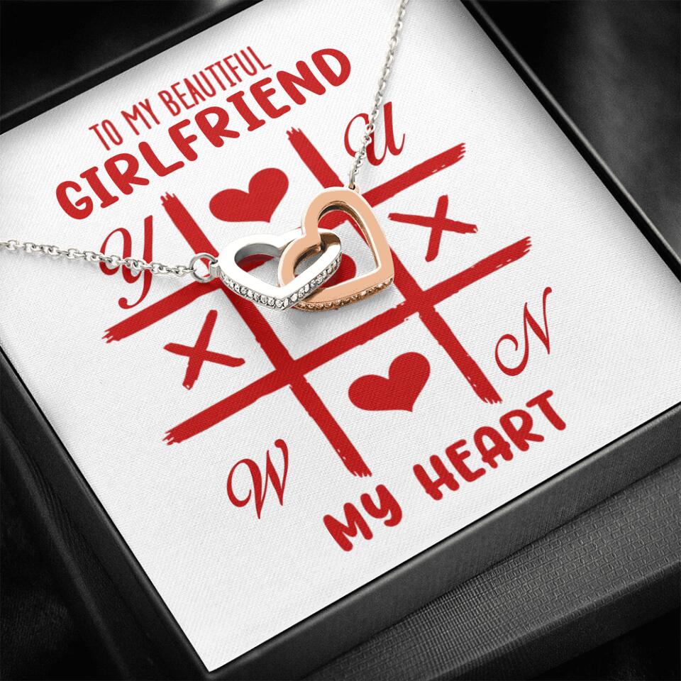 To My Beautiful Girlfriend, My Heart - Custom Name Necklace - Valentine's Day Gift for Girlfriend