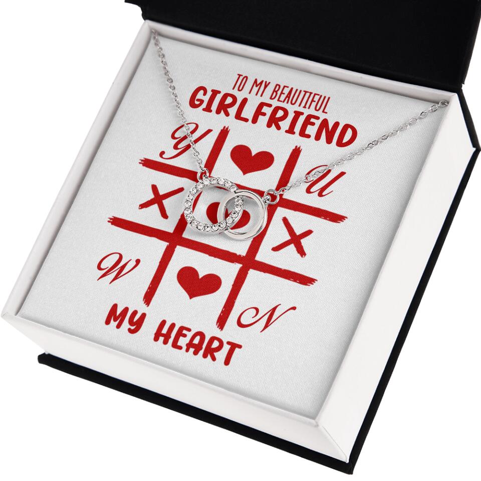 To My Beautiful Girlfriend, My Heart - Custom Name Necklace - Valentine's Day Gift for Girlfriend