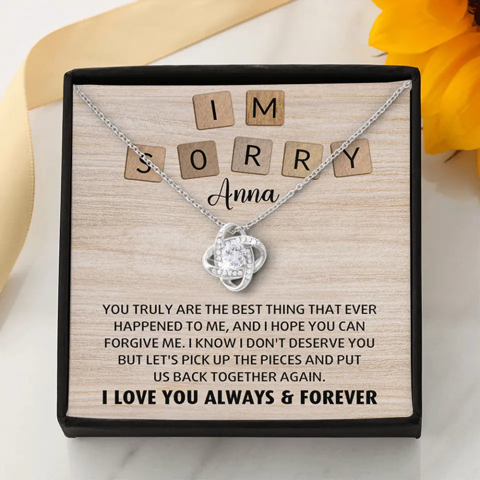 I&#39;m Sorry You Truly Are the Best Thing That Ever Happened to Me - Personalized Necklace