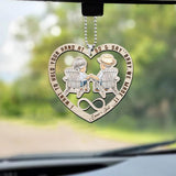 I Want to Hold Your Hand At 80 and Say " Baby We Made It" - Custom Shape Car Ornament, Hanging Decor Car - Best Birthday Anniversary Gift Idea for Him Her/ Husband/ Wife - 212IHNVSOR935