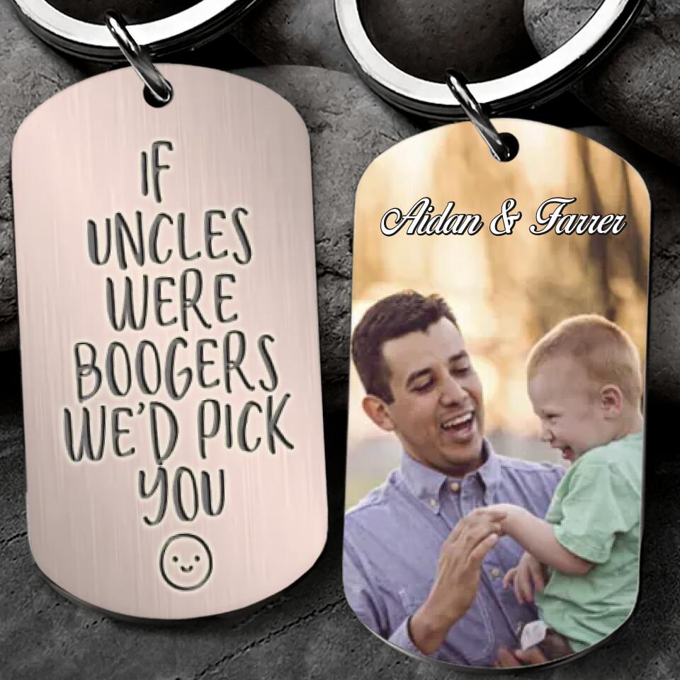 If Uncles Were Boogers We'd Pick You Personalized Photo Keychain