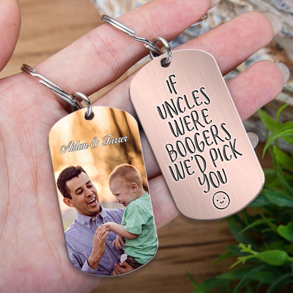 If Uncles Were Boogers We'd Pick You Personalized Photo Keychain