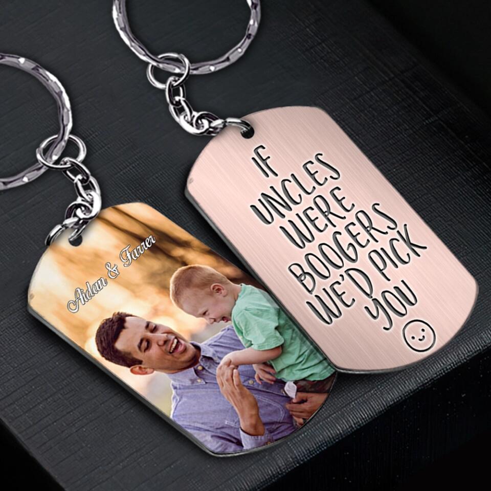 If Uncles Were Boogers We'd Pick You Personalized Photo Keychain