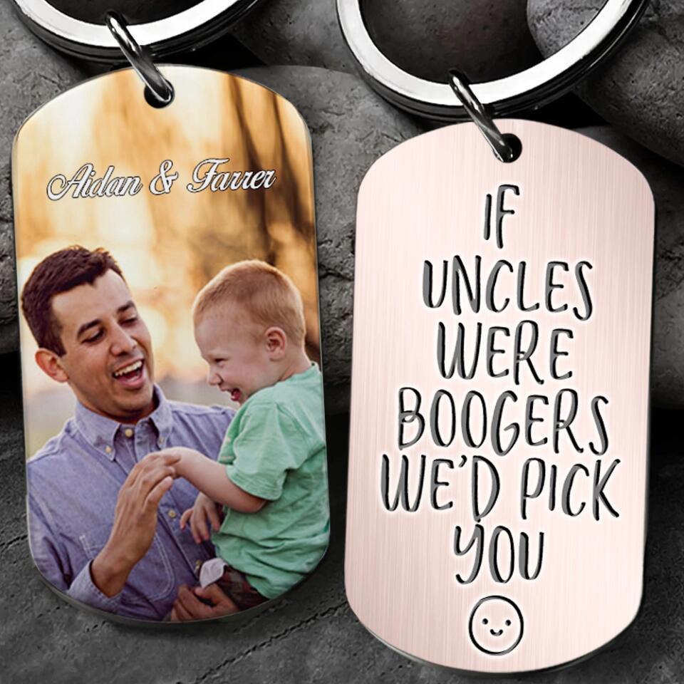 If Uncles Were Boogers We'd Pick You Personalized Photo Keychain