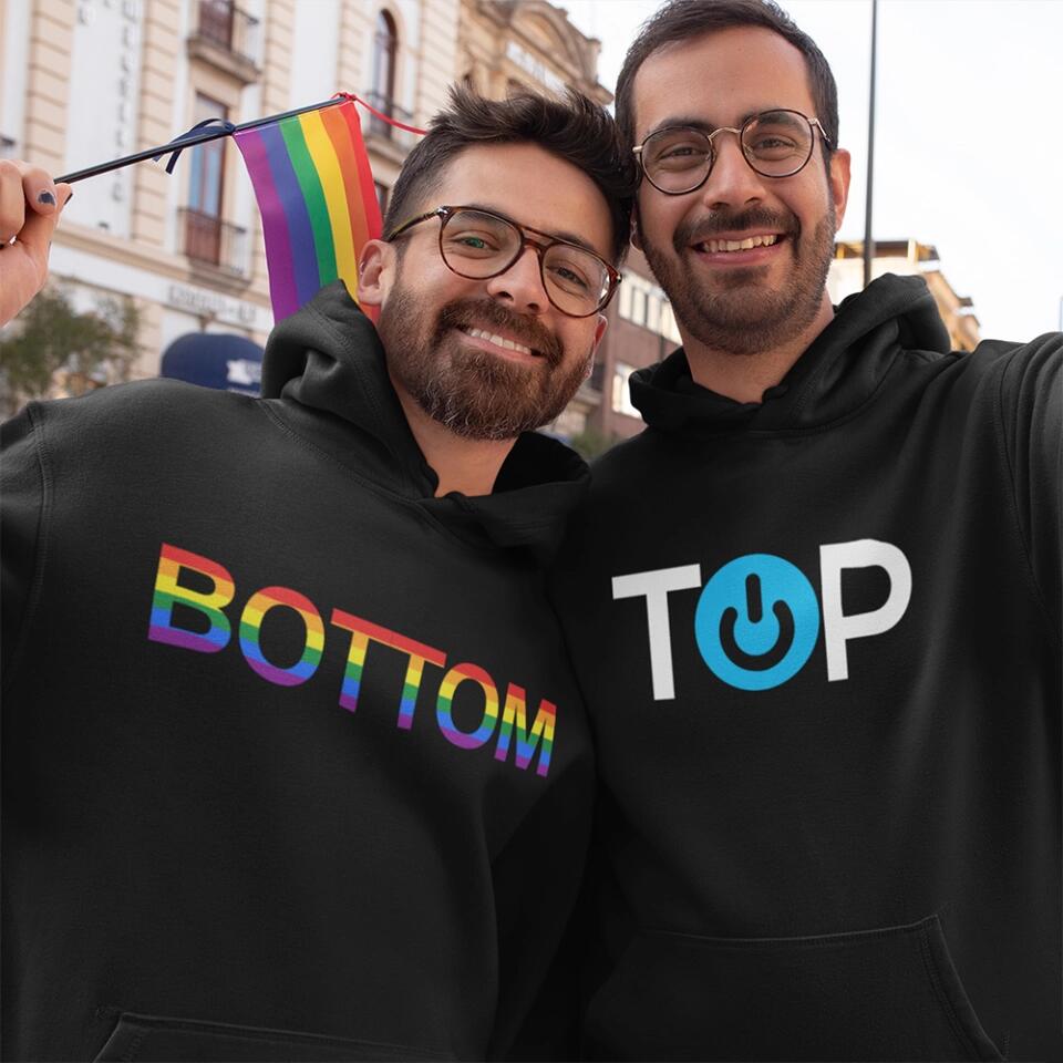 Personalized Valentine Gifts - I'm Her Beast, I'm Her Beauty, Top, Bottom - Hoodie - Gift for Lesbian/Gay Couple