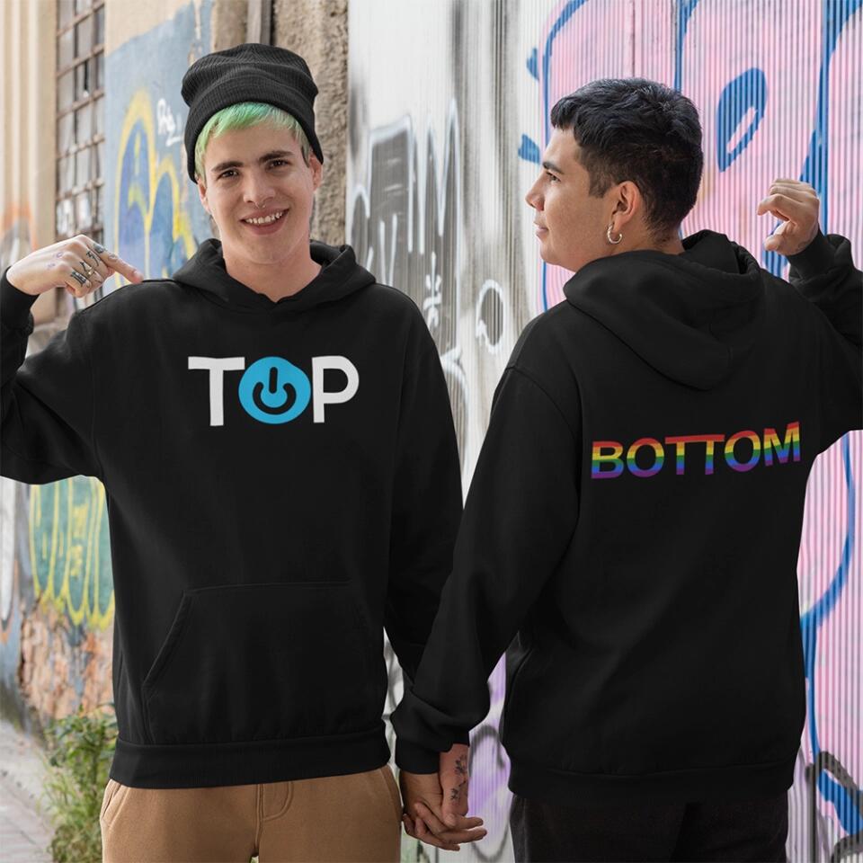 Personalized Valentine Gifts - I'm Her Beast, I'm Her Beauty, Top, Bottom - Hoodie - Gift for Lesbian/Gay Couple