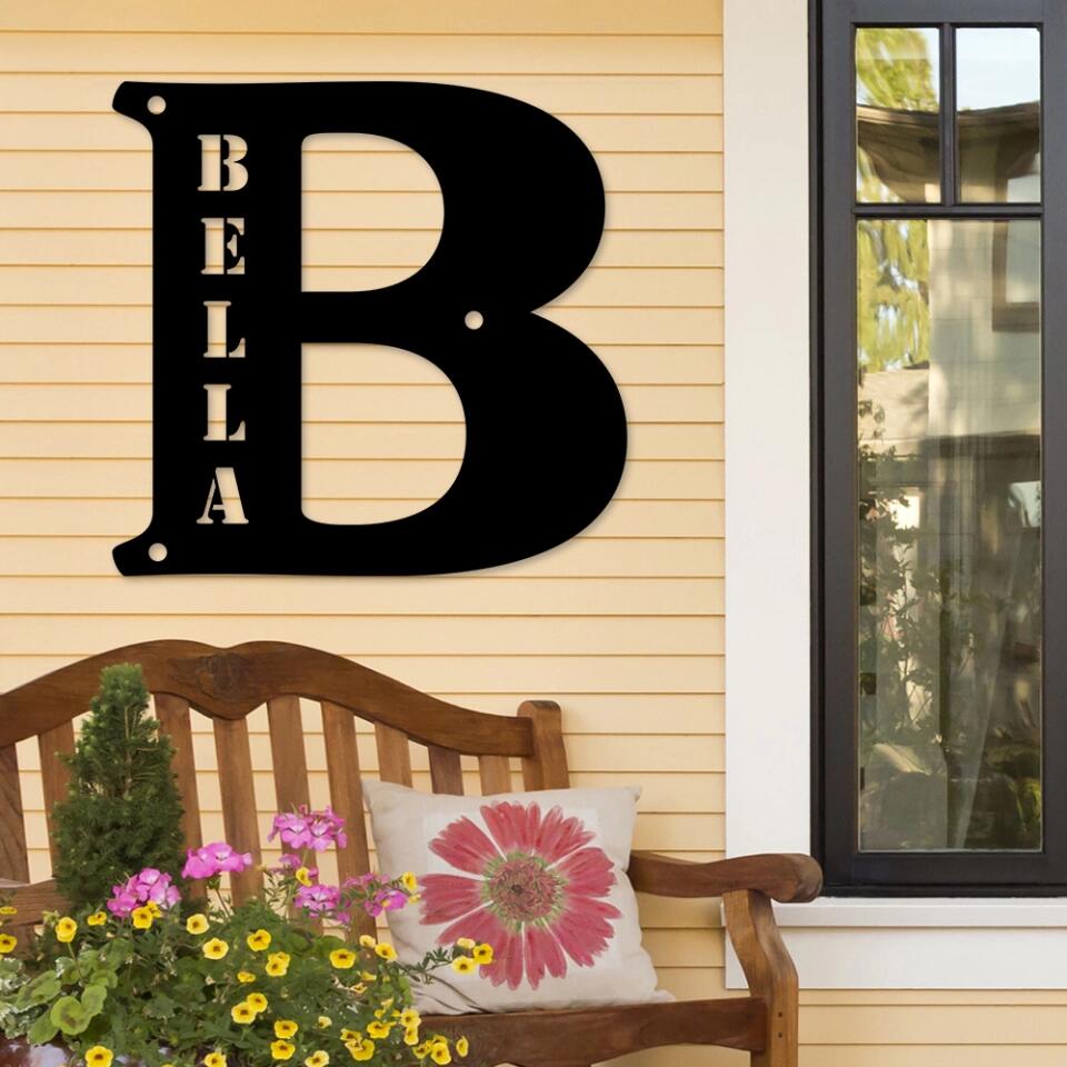 The First Letter Of Name - Custom Name Cut Metal Sign