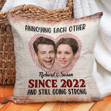 Annoying Each Other Since And Still Going Strong - Personalized All Over Printed Square Linen Pillow - Best Gifts For Couple - 212IHPLNPI293