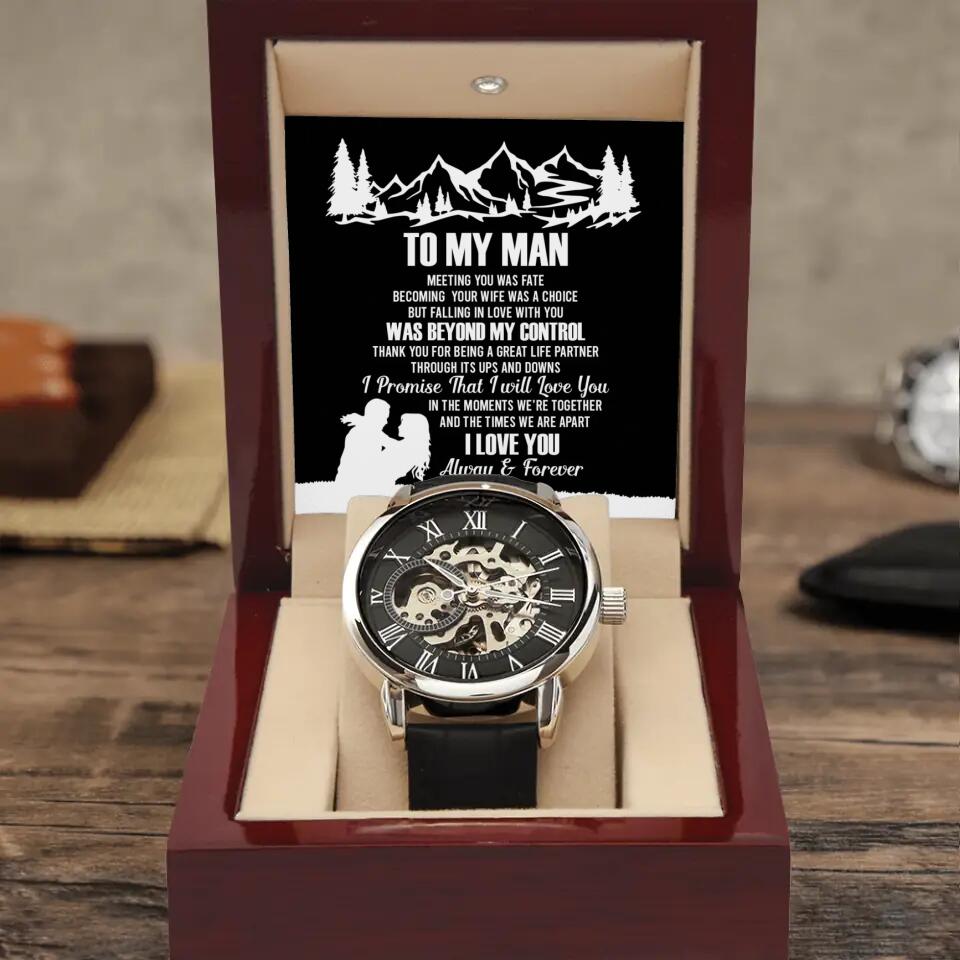 I Promise I Will Love You Personalized Men's Watch