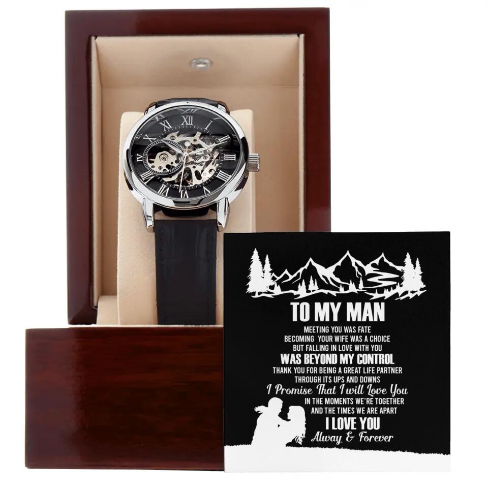 I Promise I Will Love You Personalized Men's Watch