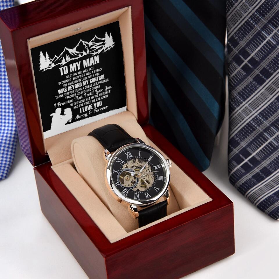 I Promise I Will Love You Personalized Men's Watch