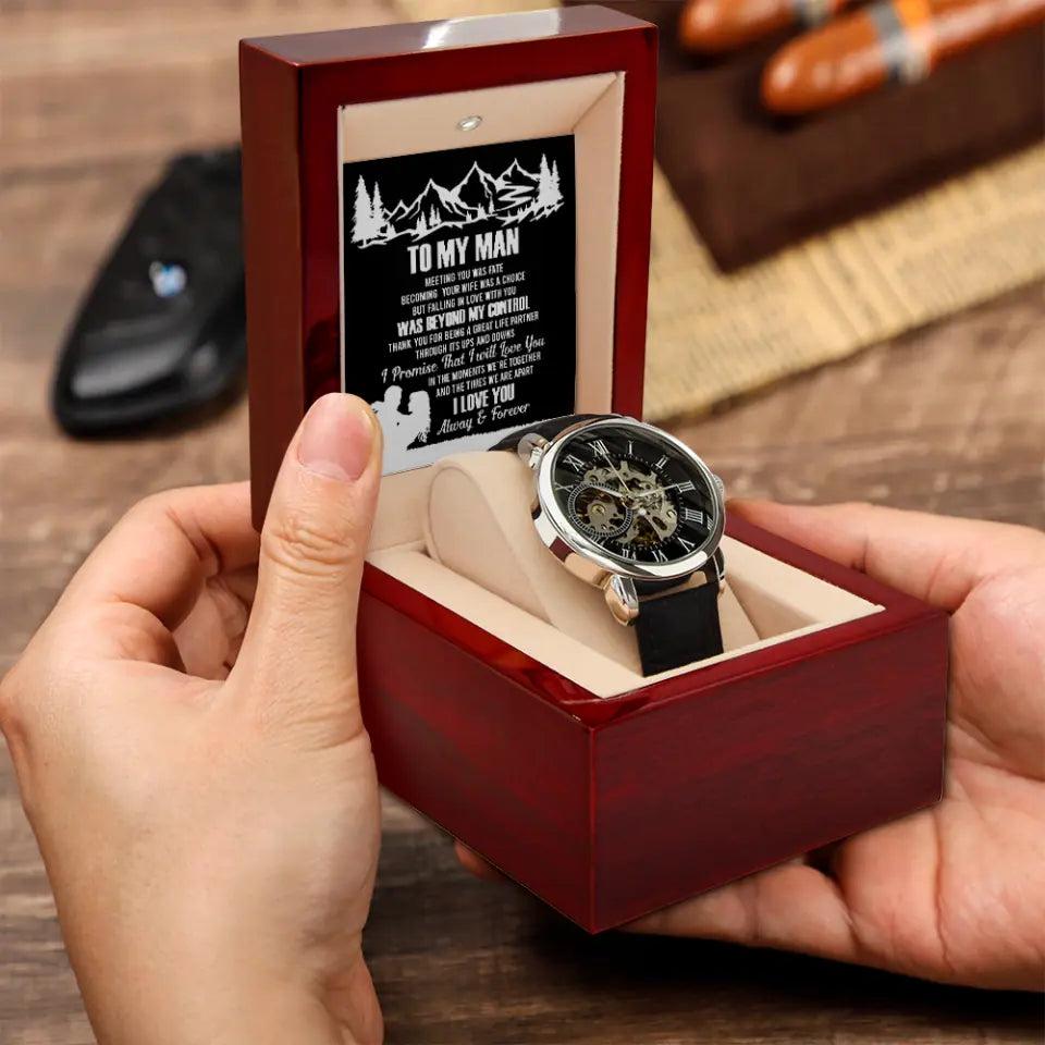 I Promise I Will Love You Personalized Men&#39;s Watch