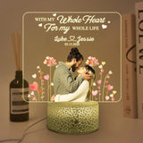 With My Whole Heart For My Whole Life - Best Valentine Gift for Couple, Boy/Girlfriend/ Husband and wife - Custom Printed Night Light - 301IHNBNLL0002
