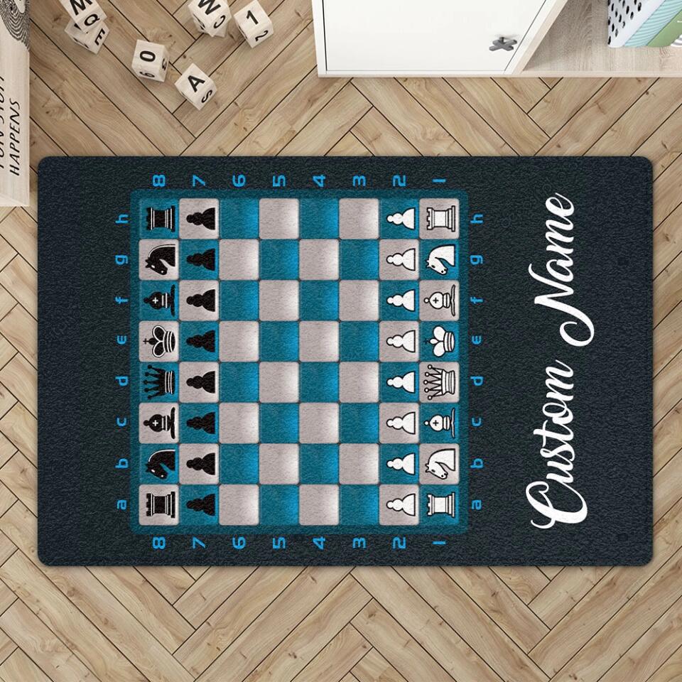 Chess Board Custom Rectangle Rug Chess Addicted Gift For Chess Lover