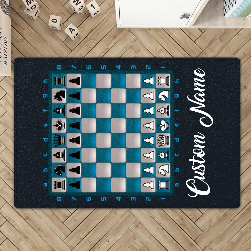 Chess Board Custom Rectangle Rug Chess Addicted Gift For Chess Lover