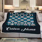 Chess Board - Personalized Player's Name Blanket