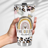 The Queen Teacher - Personalized Curved Tumbler Cup - Birthday, Funny, Retirement Gift For Woman, Lady - 301IHPNPTU015