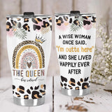 The Queen Teacher - Personalized Curved Tumbler Cup - Birthday, Funny, Retirement Gift For Woman, Lady - 301IHPNPTU015