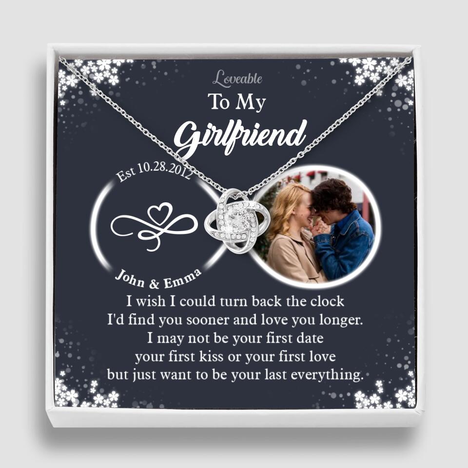 Personalized Valentine Gifts - I Wish I Could Turn Back The Clock Personalized Necklace