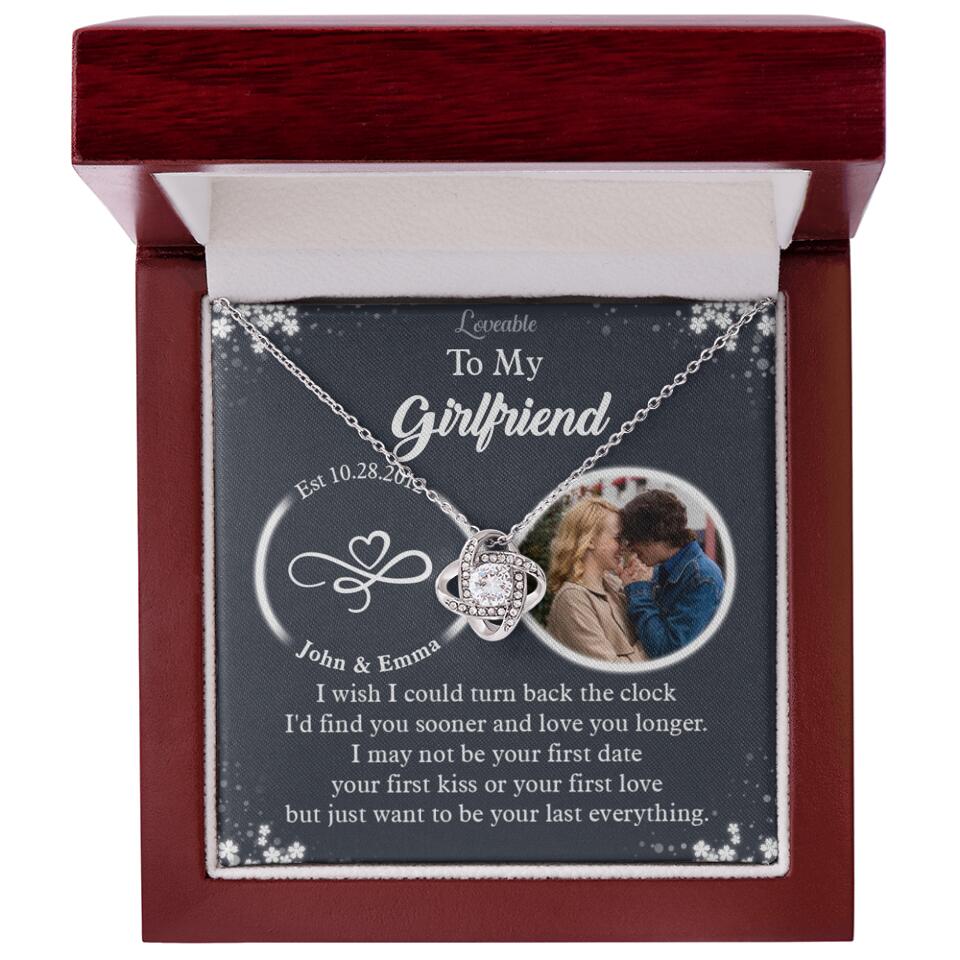 Personalized Valentine Gifts - I Wish I Could Turn Back The Clock Personalized Necklace
