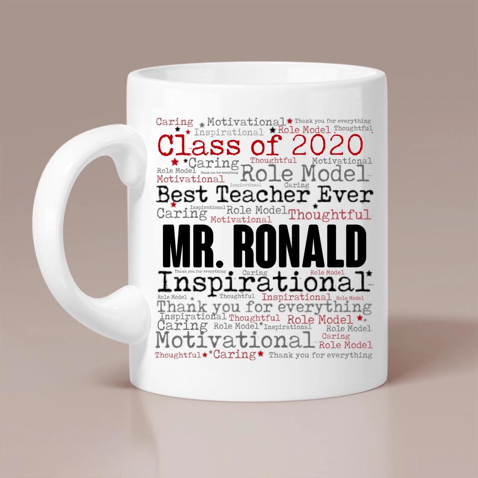 Best Teacher Ever Thank You For Everything Cup, Personalized Mug, Appreciation Gift For Teachers