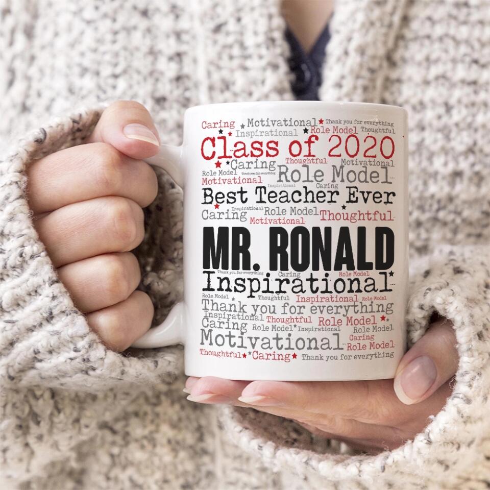 Best Teacher Ever Thank You For Everything Cup, Personalized Mug, Appreciation Gift For Teachers