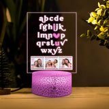 ABCDE I Love You - Personalized Photo Vintage Style - Custom Image - 3D Led Light - Lamp - Valentine Gift for Her Him - Anniversary Gift for Husband Wife Boyfriend Girlfriend - 301ICNNPLL041