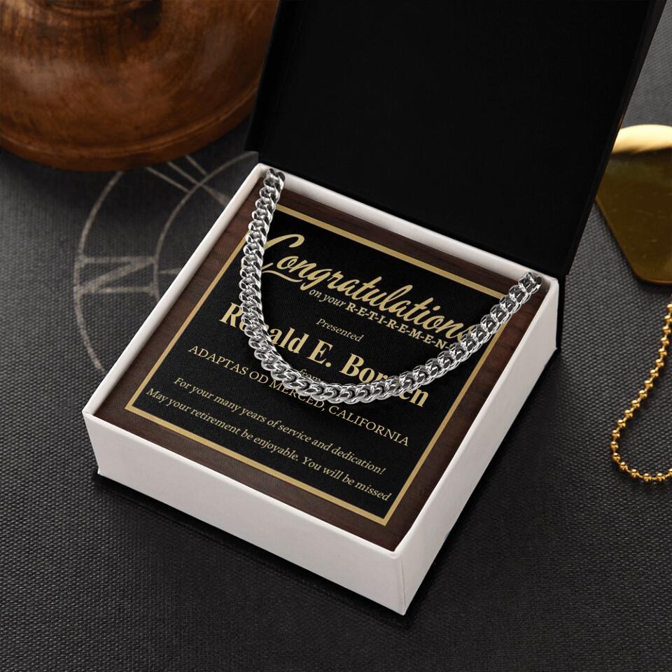 Congratulation on Your Retirement - May Your Retirement be Enjoyable - Personalized Necklace - Retirement Gift for Mentor Boss Coworker