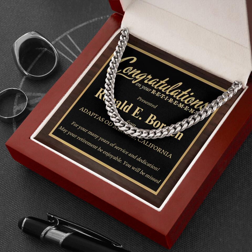 Congratulation on Your Retirement - May Your Retirement be Enjoyable - Personalized Necklace - Retirement Gift for Mentor Boss Coworker