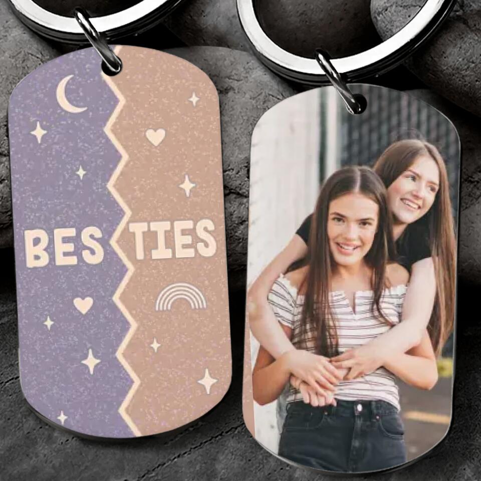 You Are My Bestie - Personalized Upload Photo Keychain - Gift for Best Friend, Anniversary Gift For Friends