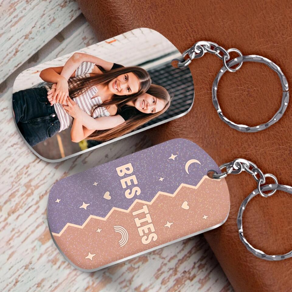 You Are My Bestie - Personalized Upload Photo Keychain - Gift for Best Friend, Anniversary Gift For Friends