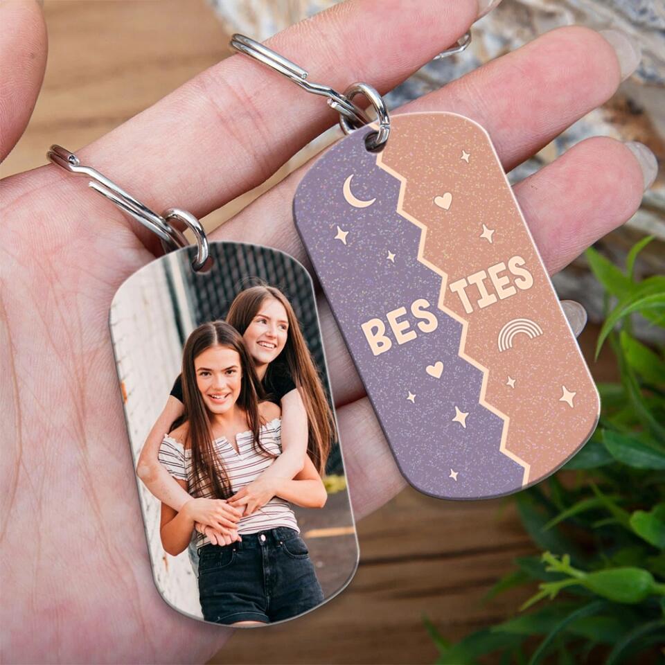 You Are My Bestie - Personalized Upload Photo Keychain - Gift for Best Friend, Anniversary Gift For Friends