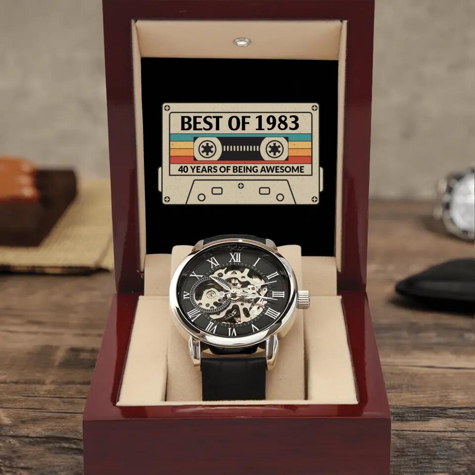 Best Of Year Recorded Many Years Of Being Awesome - Personalized Men's Watch - Best Gift For Men For Him For Husband On Anniversary - Best Birthday's Gift - 301ICNNPWA043