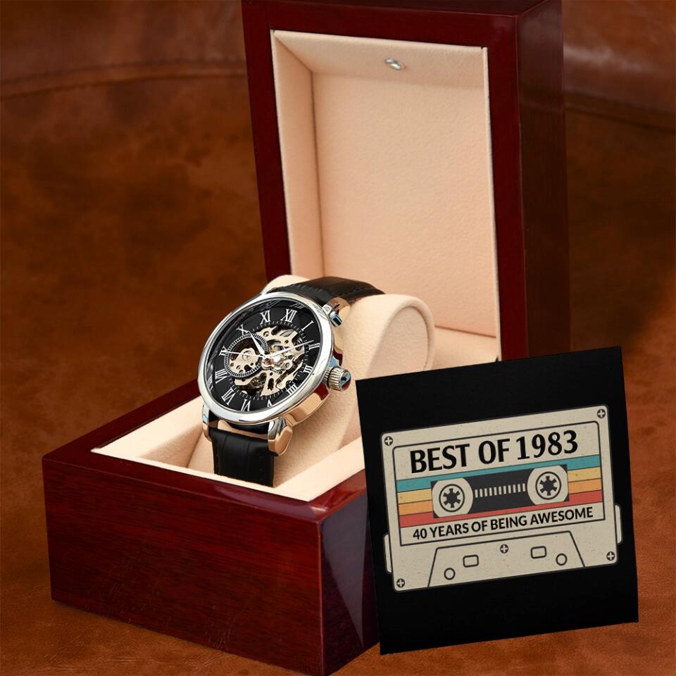 Best Of Year Recorded Many Years Of Being Awesome - Personalized Men's Watch - Best Gift For Men For Him For Husband On Anniversary - Best Birthday's Gift - 301ICNNPWA043
