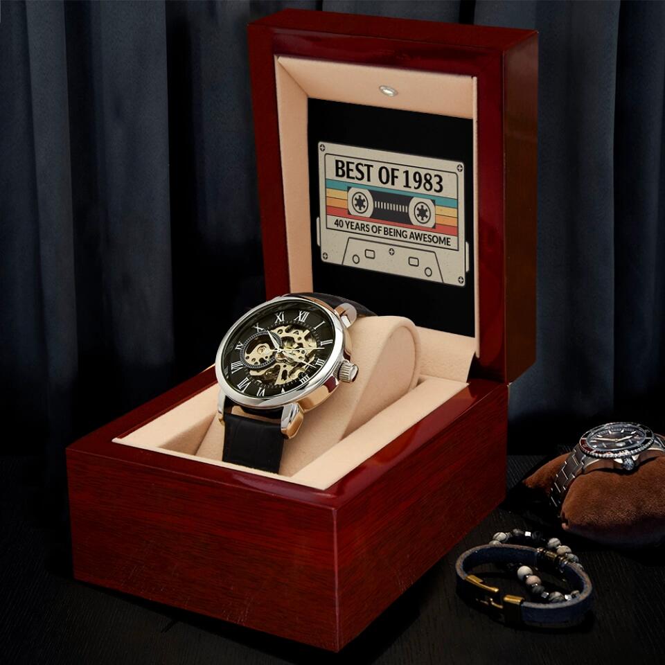 Best Of Year Recorded Many Years Of Being Awesome - Personalized Men's Watch - Best Gift For Men For Him For Husband On Anniversary - Best Birthday's Gift - 301ICNNPWA043