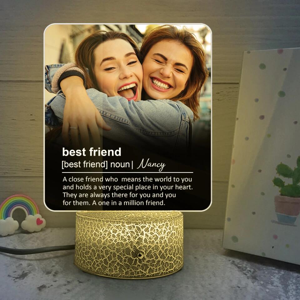 Personalized Valentine Gifts - A Best Friend Who Means The World Personalized Night Light Gift For Friends