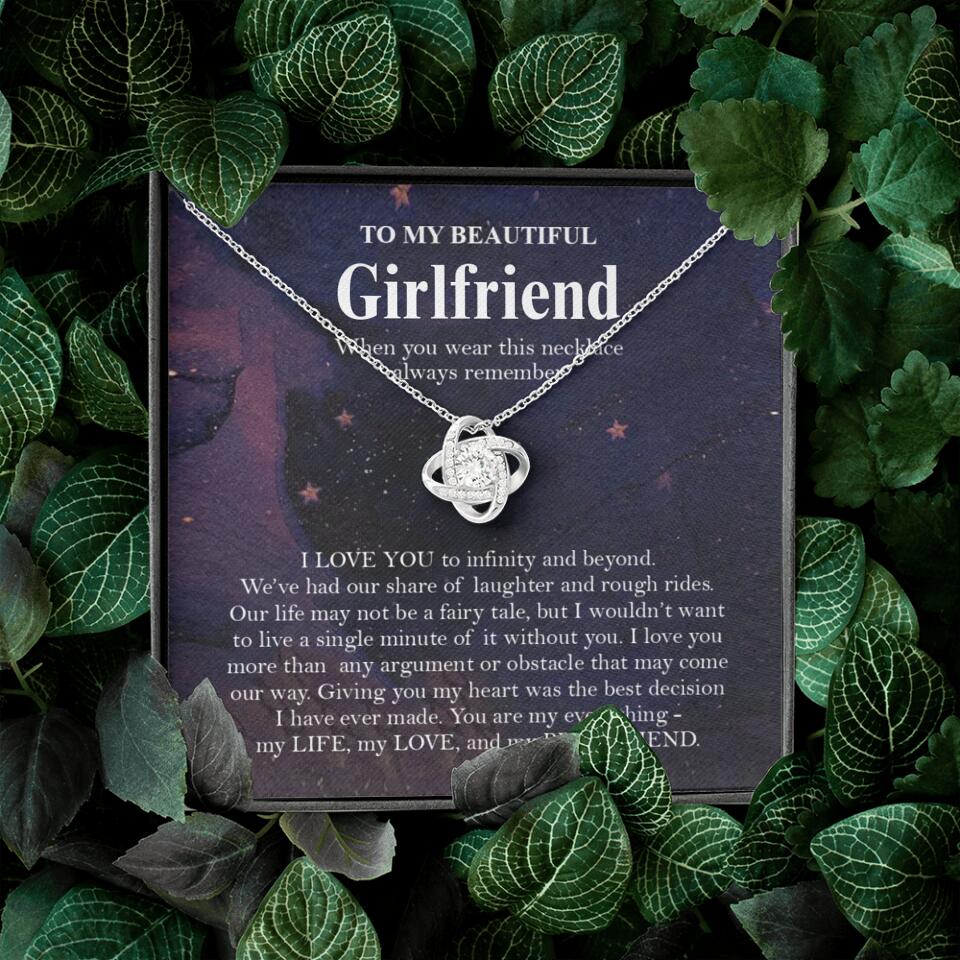 Personalized Valentine Gifts - To My Beautiful Girlfriend/Wife I Love You Personalized Necklace