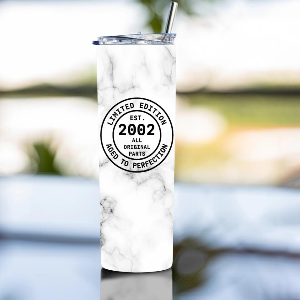 Limited Edition Aged to Perfection Custom Tumbler Birthday Gift For Men