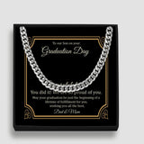 To Our Son on Your Graduation Day Congratulation You Did It - Wishing You All The Best - Men's Jewelry - Cuban Chain - Graduation Gift for Boys Son - 301ICNVSJE067