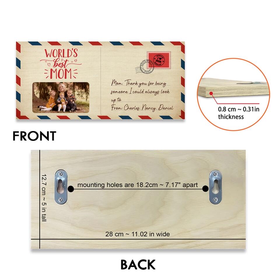 World Best Mom/Dad, Thank You for Being Someone - Personalized Wooden Sign - Birthday Gift for Mommy Daddy