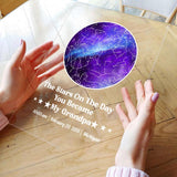 Star Map The Stars on The Day You Became My Mom Dad Grandma Grandpa Uncle Aunt - Acrylic Plaque - Personalized Time Date of Birth - Custom Address - Birthday Gift for Family Members - 301ICNBNAP060