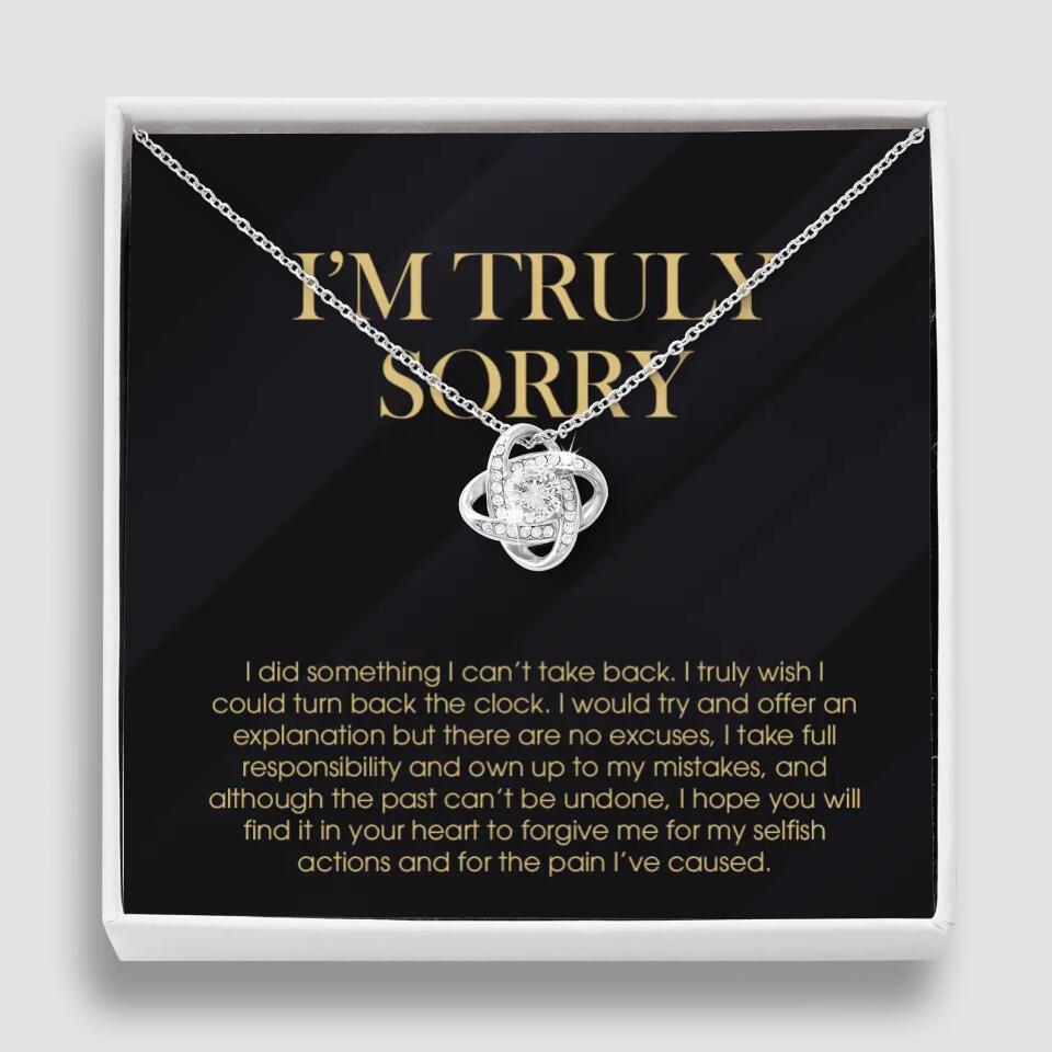 I'm Truly Sorry For Mistakes - Cuban Link Chain  - Sorry Gift For Him, Husband