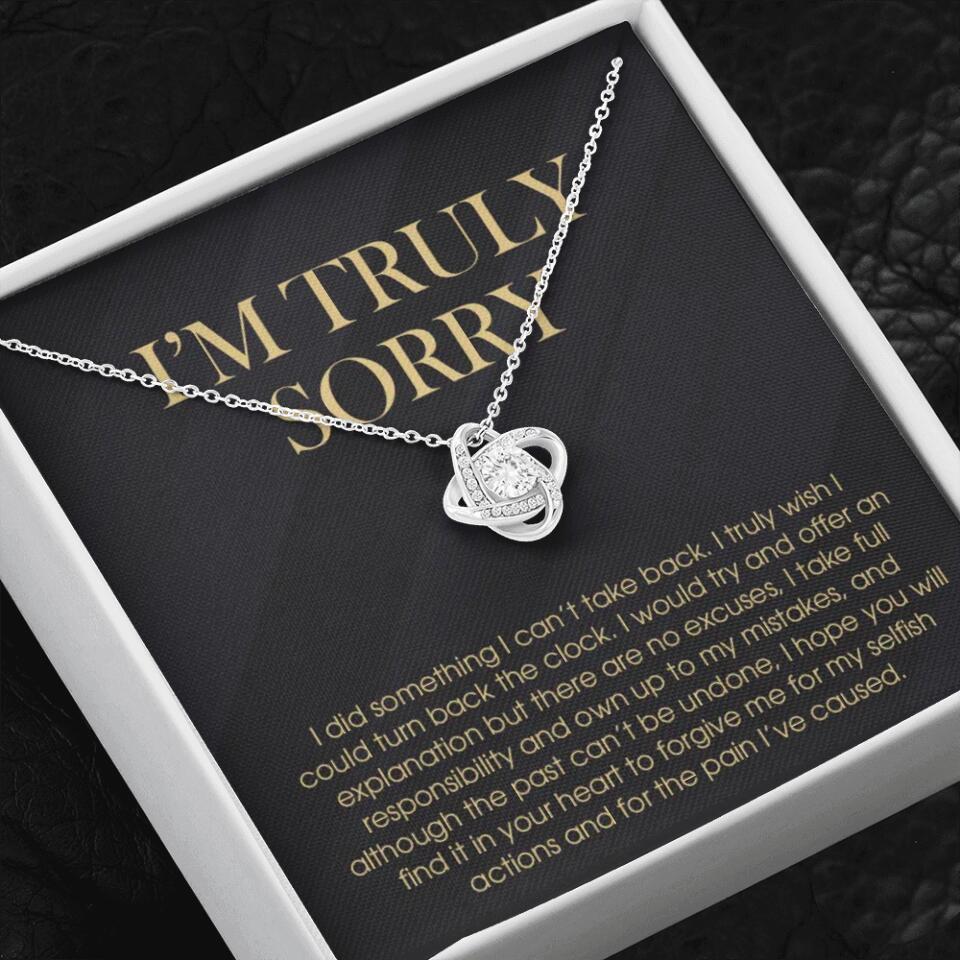 I'm Truly Sorry For Mistakes - Cuban Link Chain  - Sorry Gift For Him, Husband