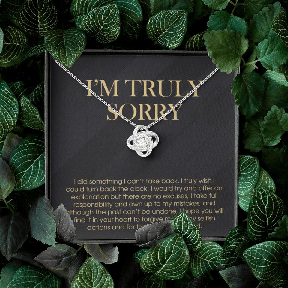 I'm Truly Sorry For Mistakes - Cuban Link Chain  - Sorry Gift For Him, Husband