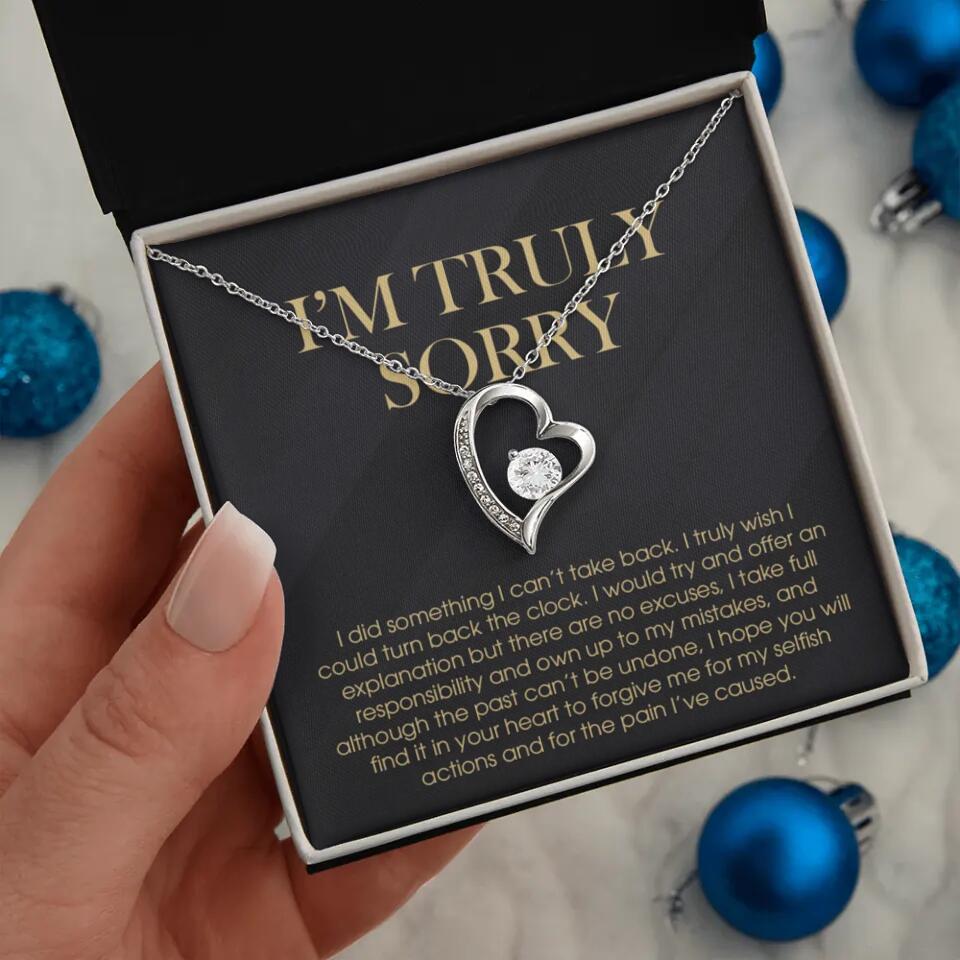 I'm Truly Sorry For Mistakes - Cuban Link Chain  - Sorry Gift For Him, Husband