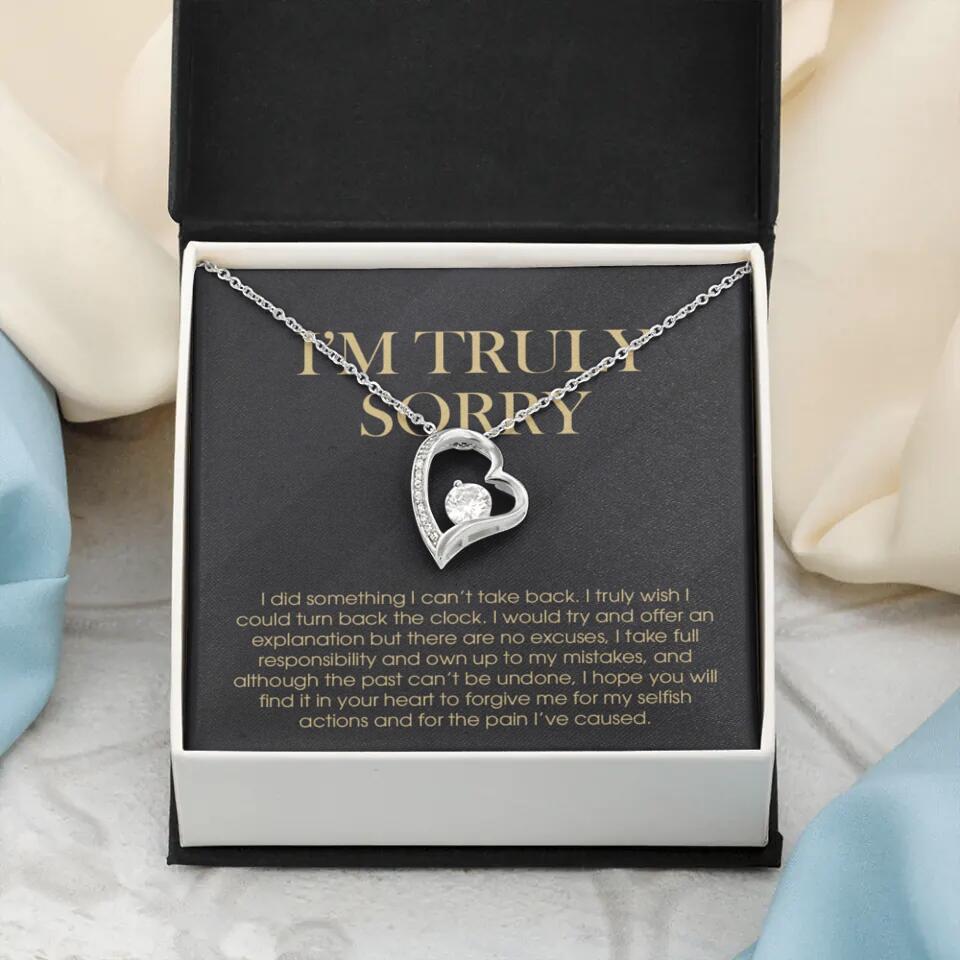 I'm Truly Sorry For Mistakes - Cuban Link Chain  - Sorry Gift For Him, Husband