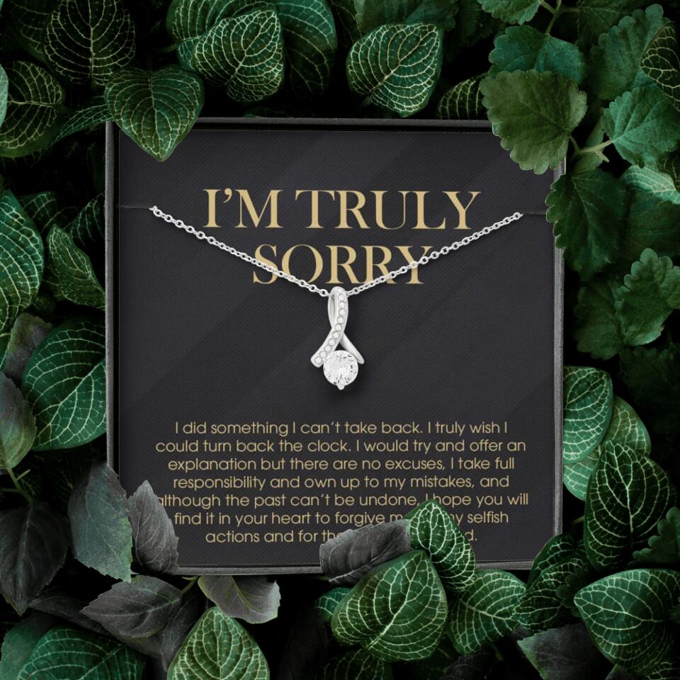 I'm Truly Sorry For Mistakes - Cuban Link Chain  - Sorry Gift For Him, Husband