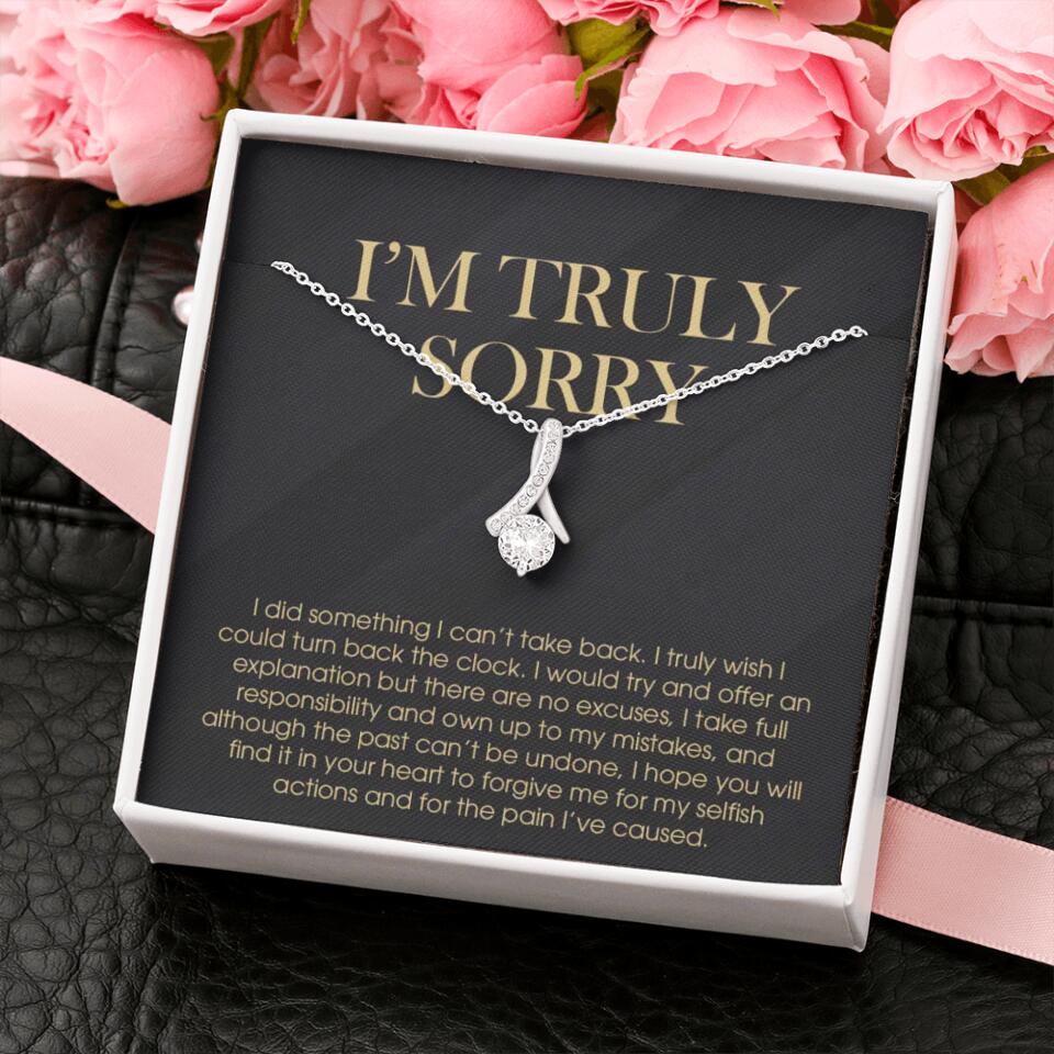 I'm Truly Sorry For Mistakes - Cuban Link Chain  - Sorry Gift For Him, Husband