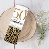 Birthday Gifts for Women Fabulous - Skinny Tumbler Custom Background and Name -  Best Birthday Gifts - 301IHPBNTU023